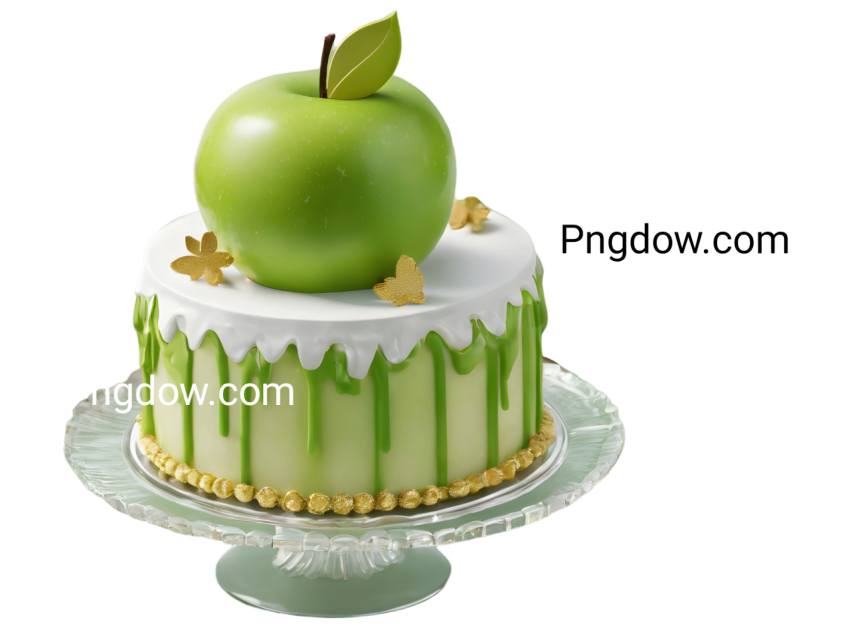 Green apple cake png images