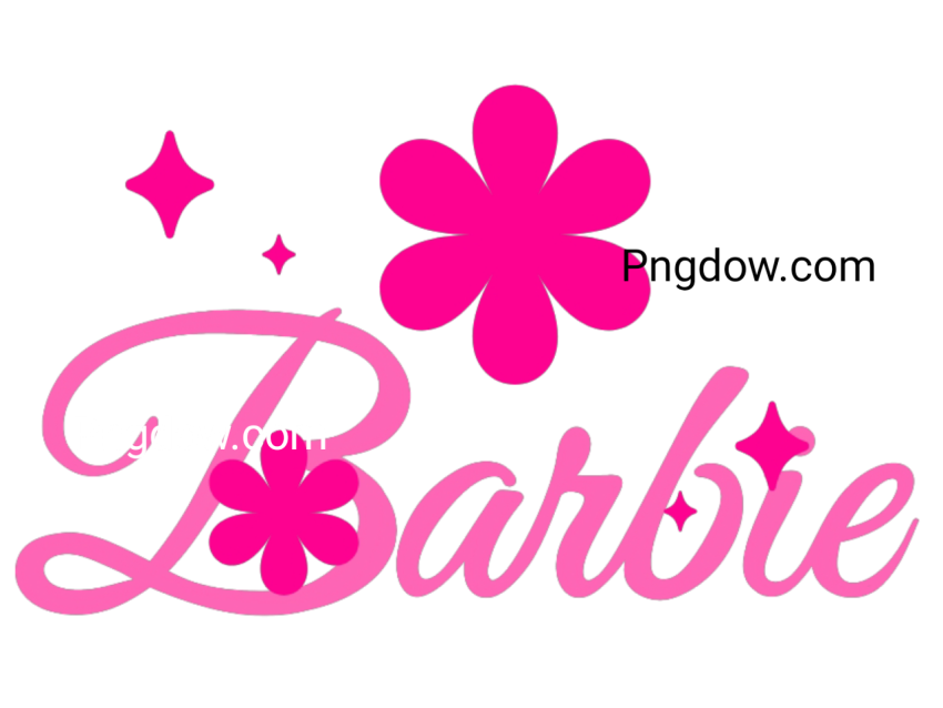 barbie flower Text png