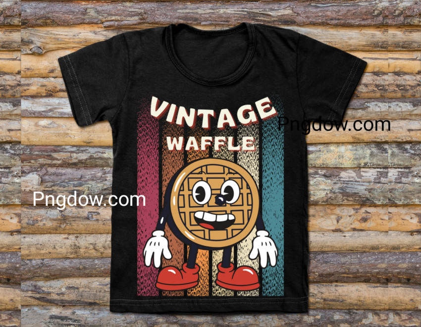Dark Blue Vintage Waffle T Shirt