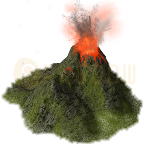 Volcano illustration PNG for free