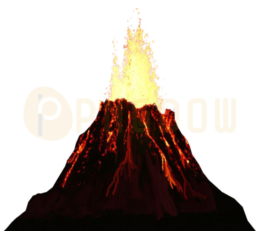 Volcano illustration PNG free