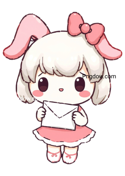 My Melody Character Holding a Letter