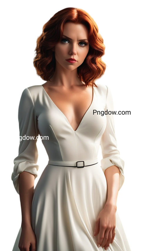 Black Widow in White Png