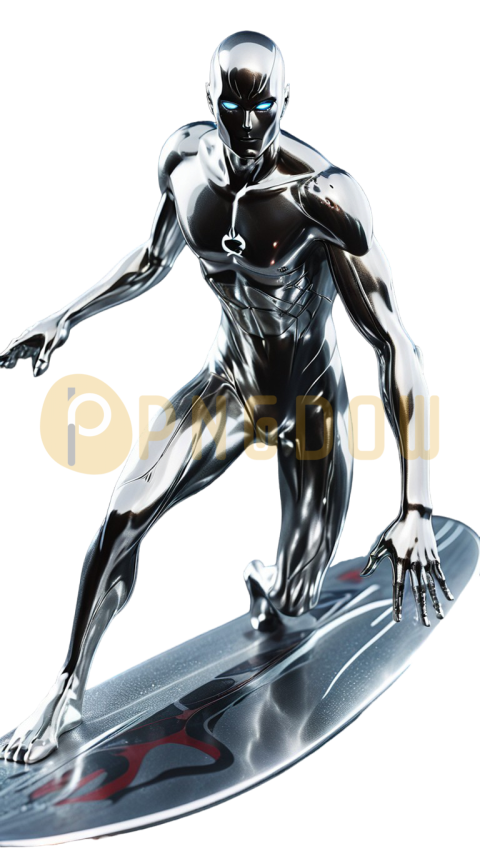 Elevate Your Designs with Stunning Silver Surfer PNG Clipart