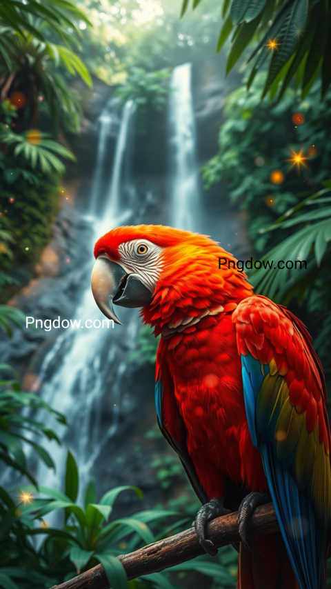 green forest parrot wallpaper iPhone for free