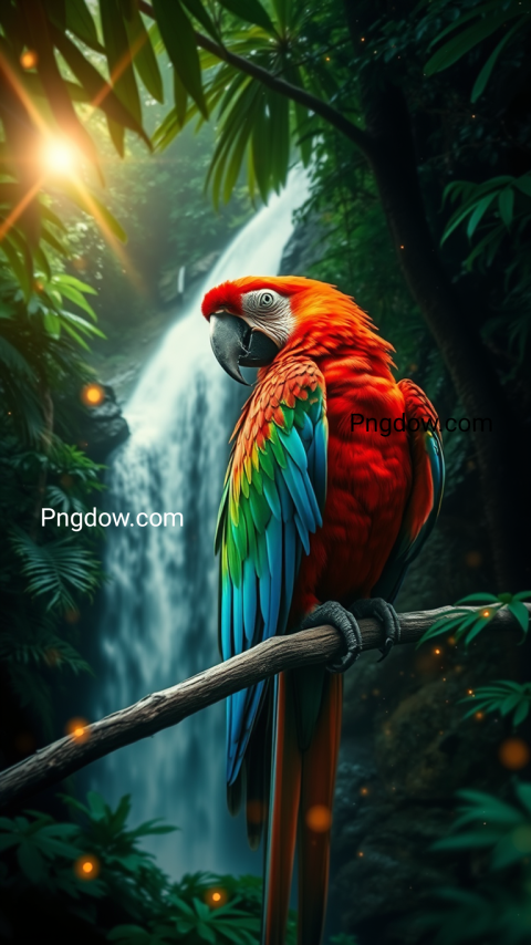 green forest parrot wallpaper