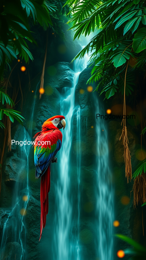 green forest parrot wallpaper free