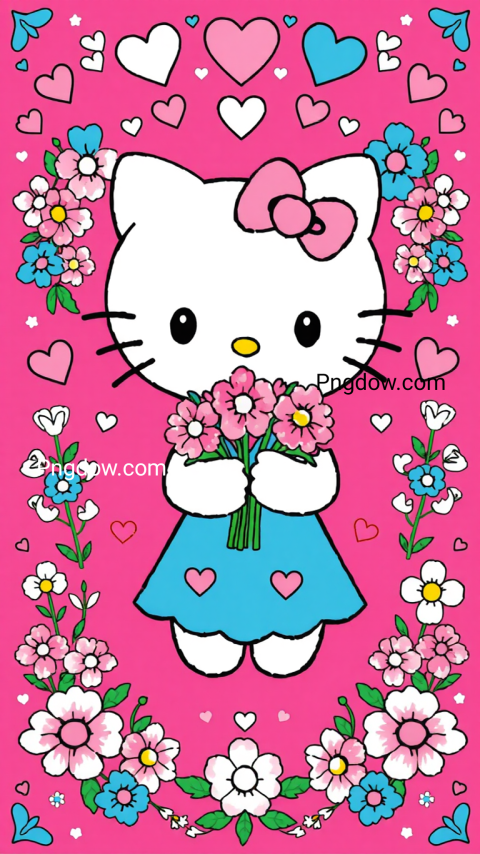 flower hello kitty wallpaper