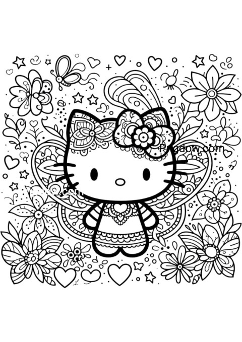 coloring pages hello kitty images