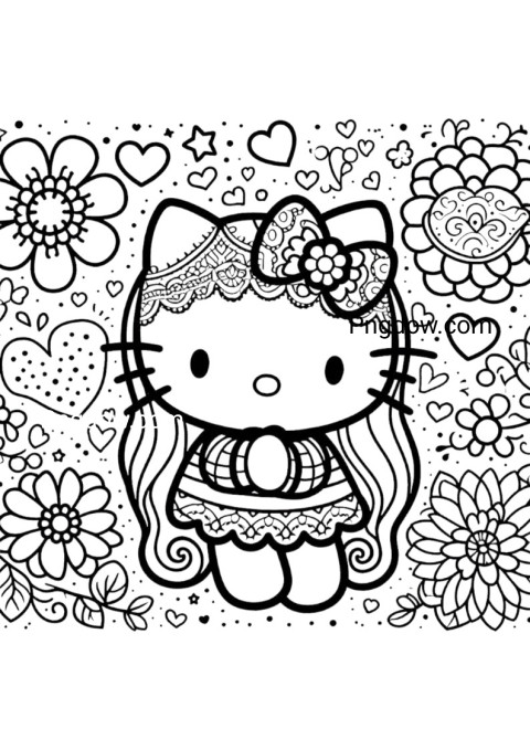 coloring pages hello kitty image