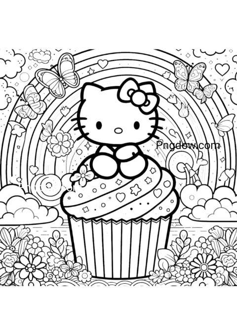 hello kitty coloring page, hello kitty coloring