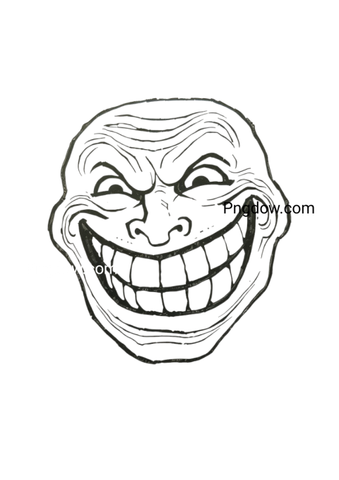 troll face drawing for free