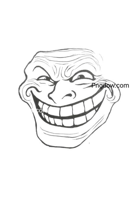 happy troll face drawing