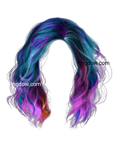 colourful hair png transparent