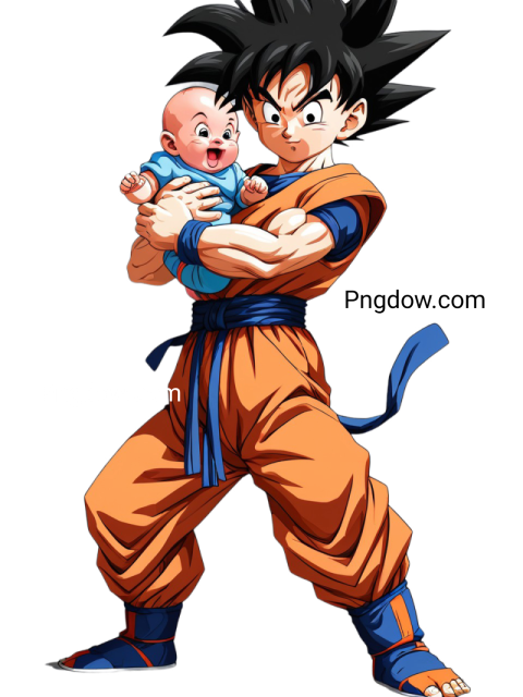 Goku with baby png transparent