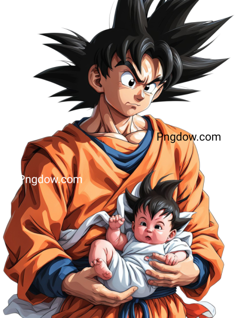 Goku with baby PNG transparent background images