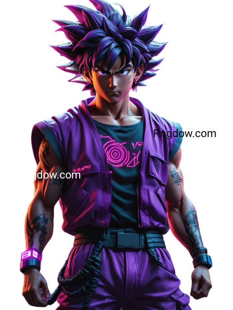 Stylish Goku Boy PNG image