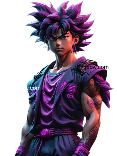 Stylish Goku Boy transparent