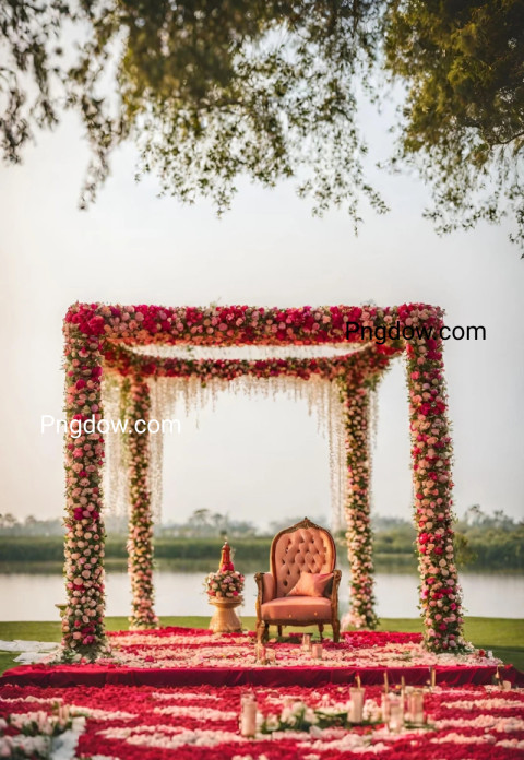 Capture the Beauty of a Floral Beachside Wedding Mandap with Stunning Photos, image