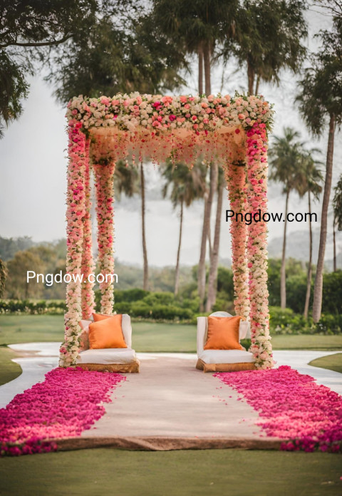 Capture the Beauty of a Floral Beachside Wedding Mandap with Stunning Photo