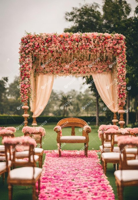 Capture the Beauty of a Floral Beachside Wedding Mandap with Stunning Photos,image