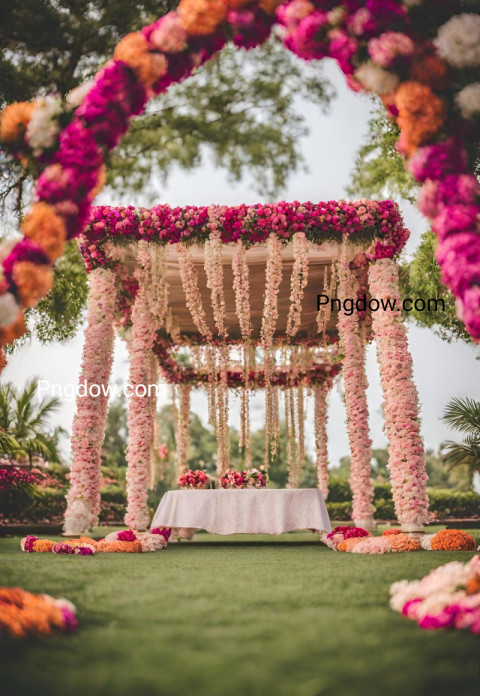 Capture the Beauty of Your Floral Beachside Wedding with Stunning Mandap Photos