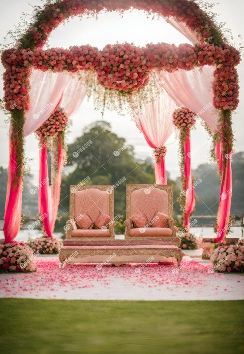 Captivating Floral Beachside Wedding Mandap, Picture Perfect Moments