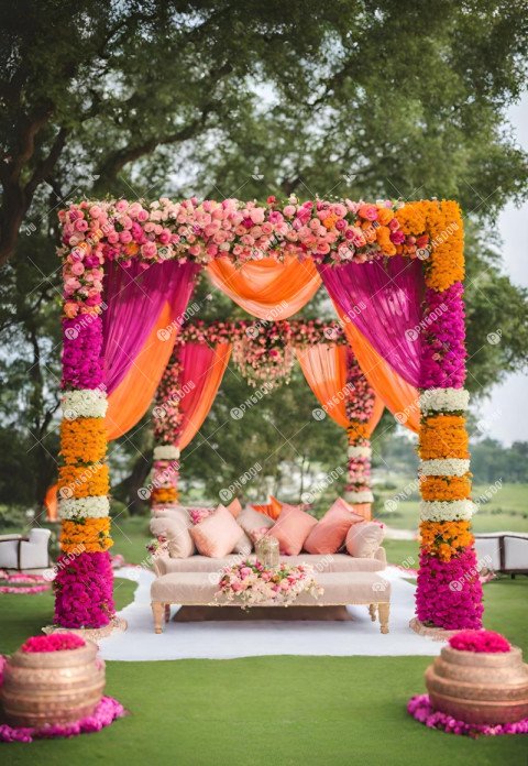 Captivating Floral Beachside Wedding Mandap A Picture Perfect Moment