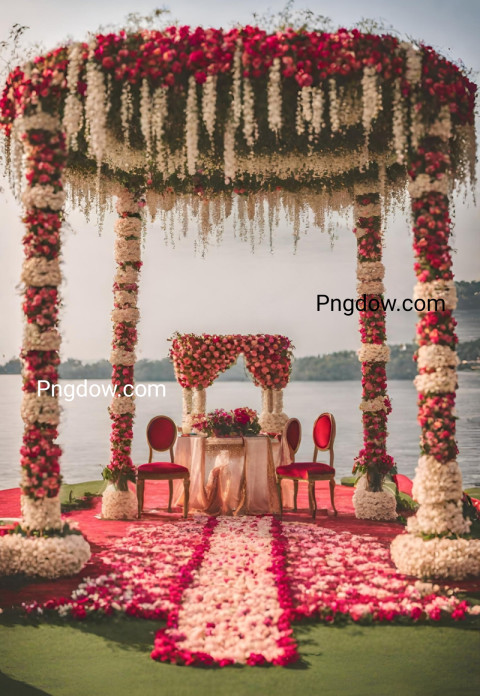 Capture the Beauty of a Floral Beachside Wedding Mandap in this Stunning Photo