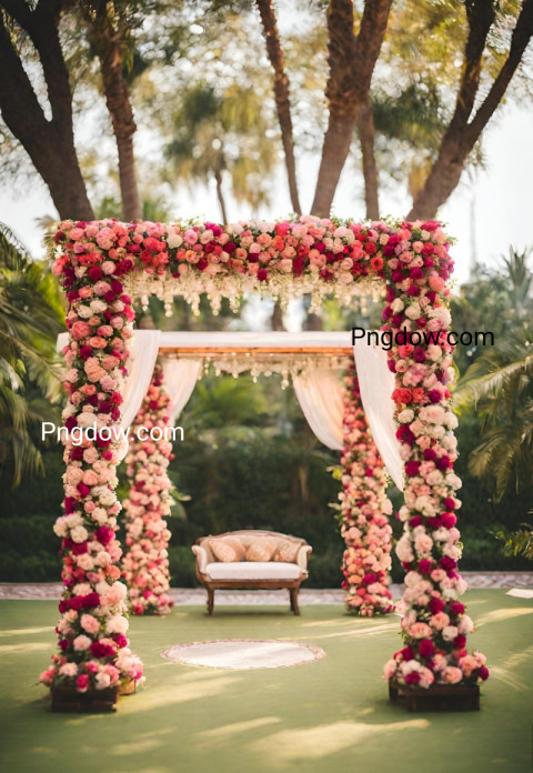 Captivating Floral Beachside Wedding Mandap  A Picture Perfect Moment