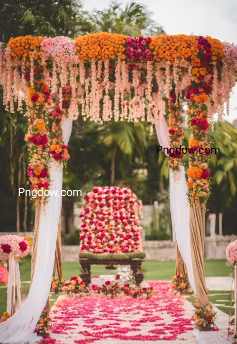 Captivating Floral Beachside Wedding Mandap, A Picture Perfect Moment
