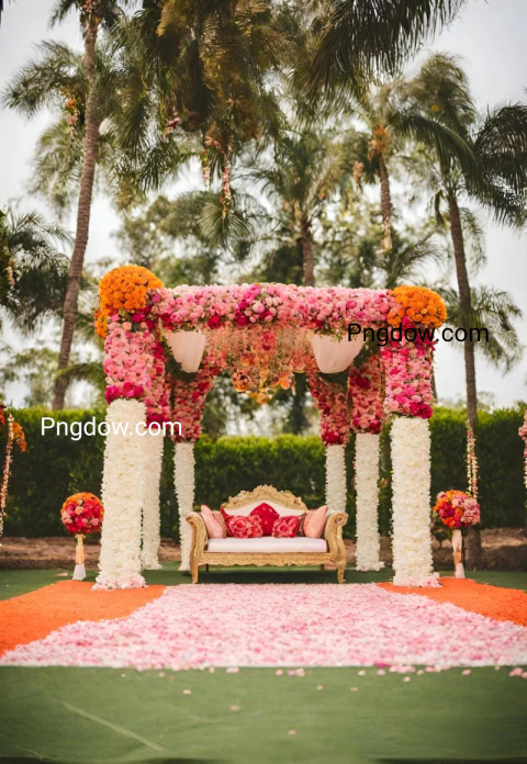 Captivating Floral Beachside Wedding Mandap A Stunning Photo to Inspire Your Dream Wedding