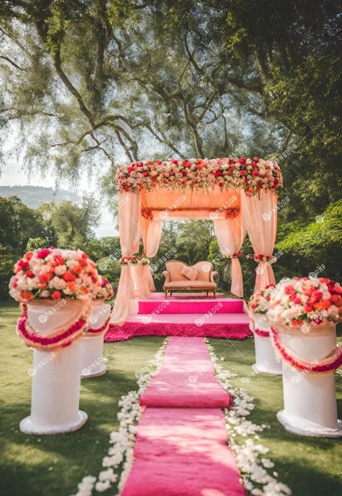 Captivating Floral Beachside Wedding Mandap, A Picture Perfect Moment