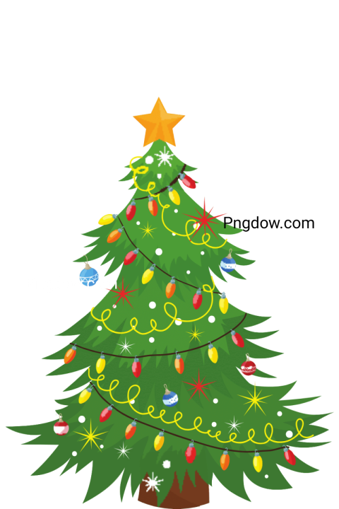 Christmas Tree Illustration free download Png