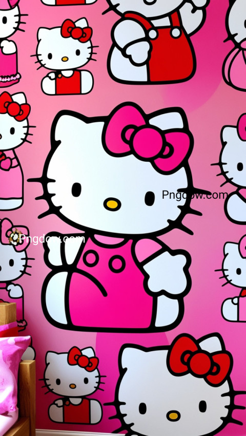 Leonardo Phoenix A playfully cheerful Hello Kitty wallpaper