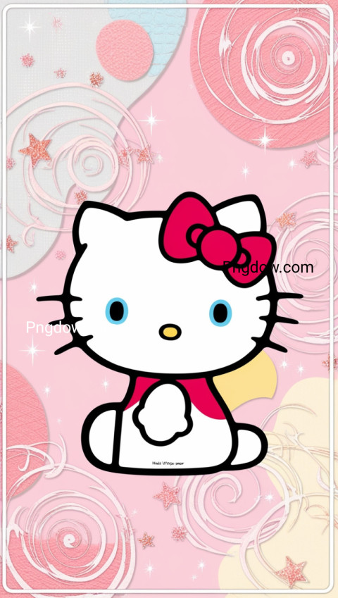 Leonardo Phoenix A whimsical Hello Kitty wallpaper featuring