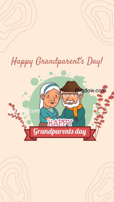 Red Orange Simple Grandparent's Day Greeting Instagram Story
