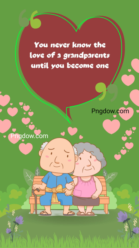 Green and Yellow Creative Illustration Grandparents Positive Quotes Instagram Story