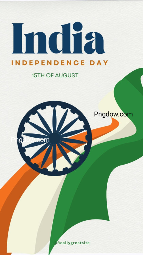Green and Orange Bold and Bright India Independence Day WhatsApp Status