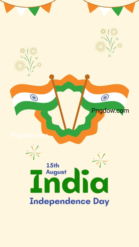 Orange and Green Modern India Independence Day (Your Story)