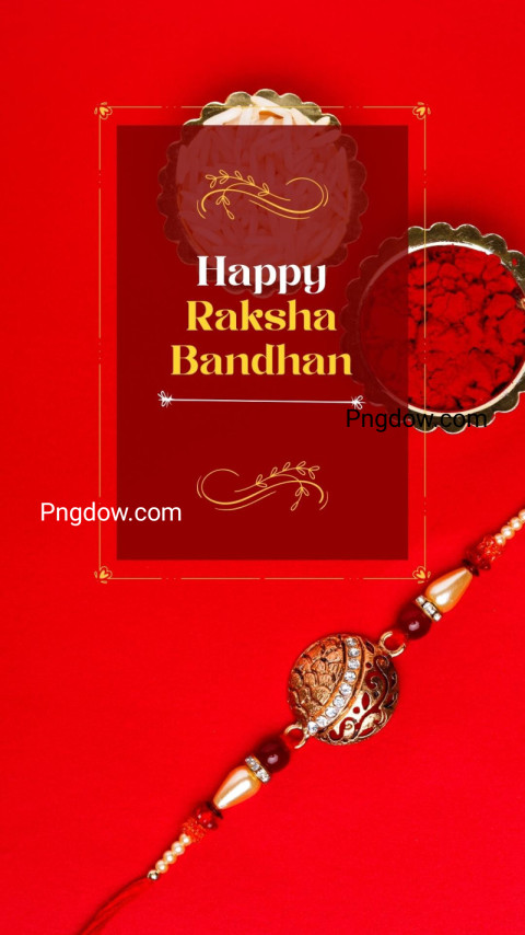 Red Elegant Raksha Bandhan Your Story, image for free