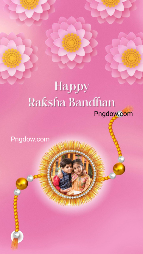 Pink and White Festive Raksha Bandhan WhatsApp Status, for free