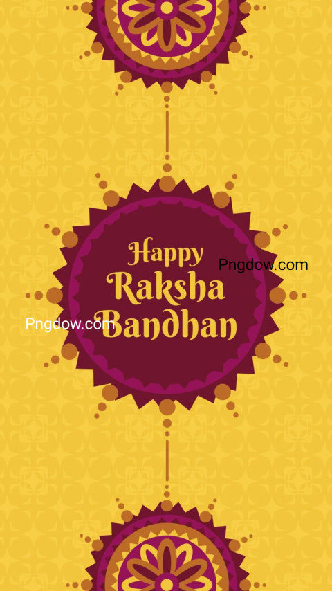 Purple and Yellow Colorful Illustrated Raksha Bandhan Greeting WhatsApp Status