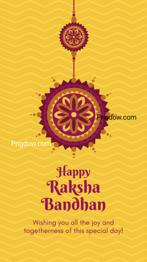 Yellow & Pink Colorful Minimal Illustrated Raksha Bandhan WhatsApp Status