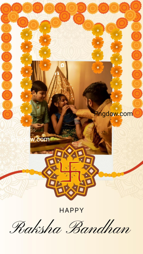 Festive Traditional Happy Raksha Bandhan WhatsApp Status, image for free