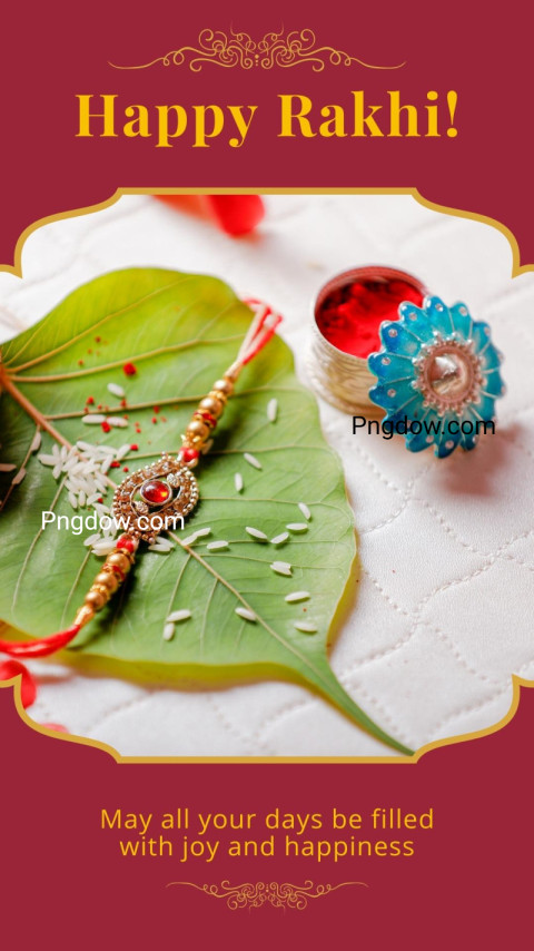 Red and Yellow India Raksha Bandhan Your Story, image for free