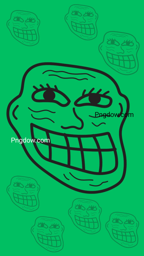 green Troll Face wallpaper