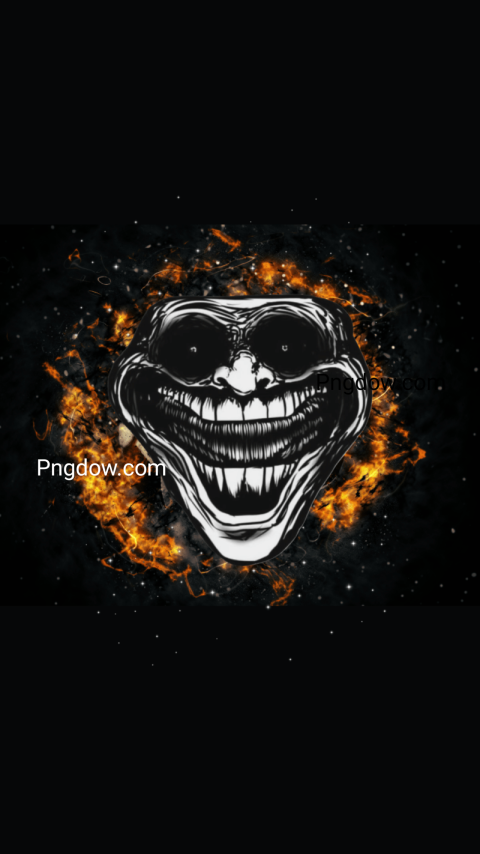 Unleash Your Dark Side with Iconic Black Troll Face Wallpaper
