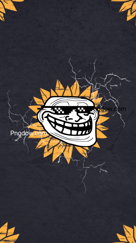 Unleash Your Dark Side with Black Troll Face Wallpaper