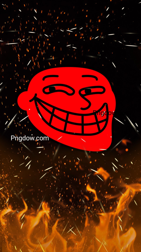 Fire Sparks troll face wallpaper free